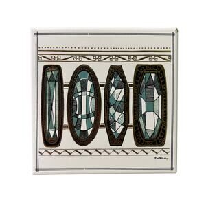 Harry Sternberg Tribal Mid-Century Modern Abstract 1960s Art Tile Home Decor